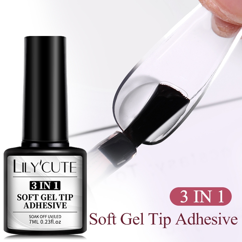 LILYCUTE Sticky Nail Glue QuickDrying, Strong Sticking, UV Gel Nail