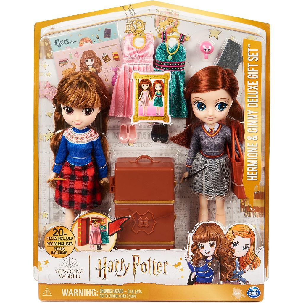 Wizarding World Harry Potter Hermione Granger Ginny Weasley Deluxe 8 inch Dolls Accessories Gift Set Over 20 Pieces