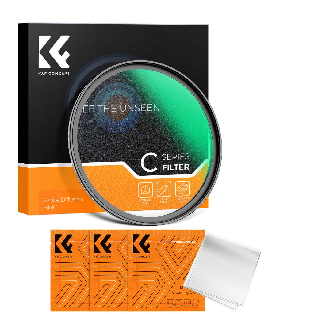 K&F Concept White Pro Mist Filter 49/52/55/58/62/67/72/77/82mm