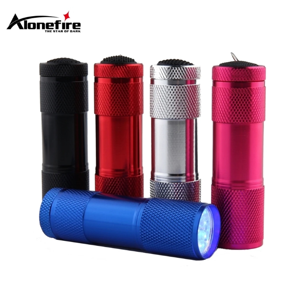 Alonefire 9LED Mini LED Flashlight Fishing And Hiking Child Lady ...