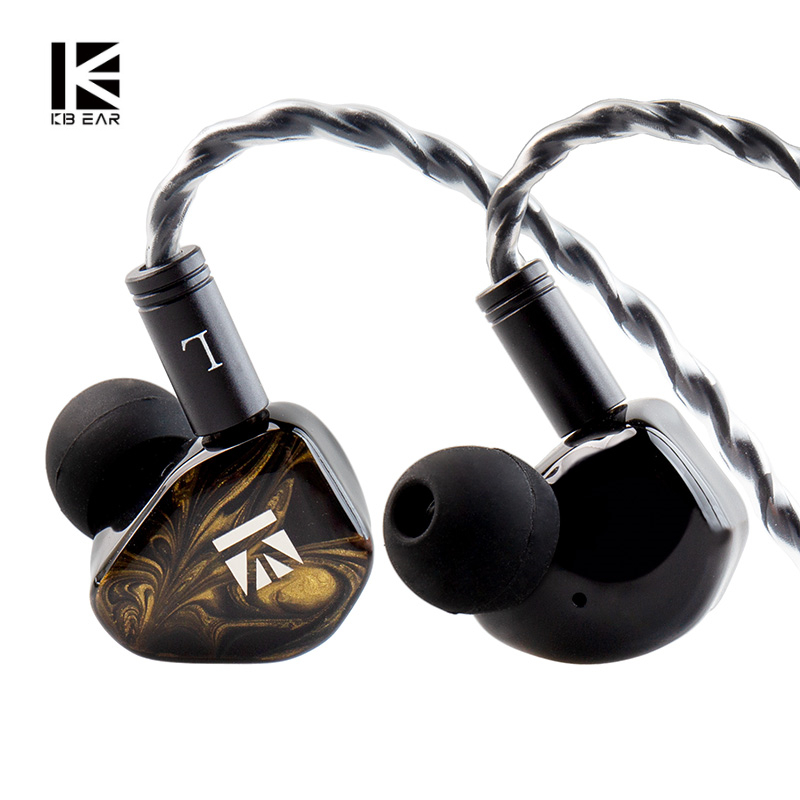 KBEAR KB01 Headphones 10MM Beryllium Diaphragm Dynamic Drivers Earphone ...