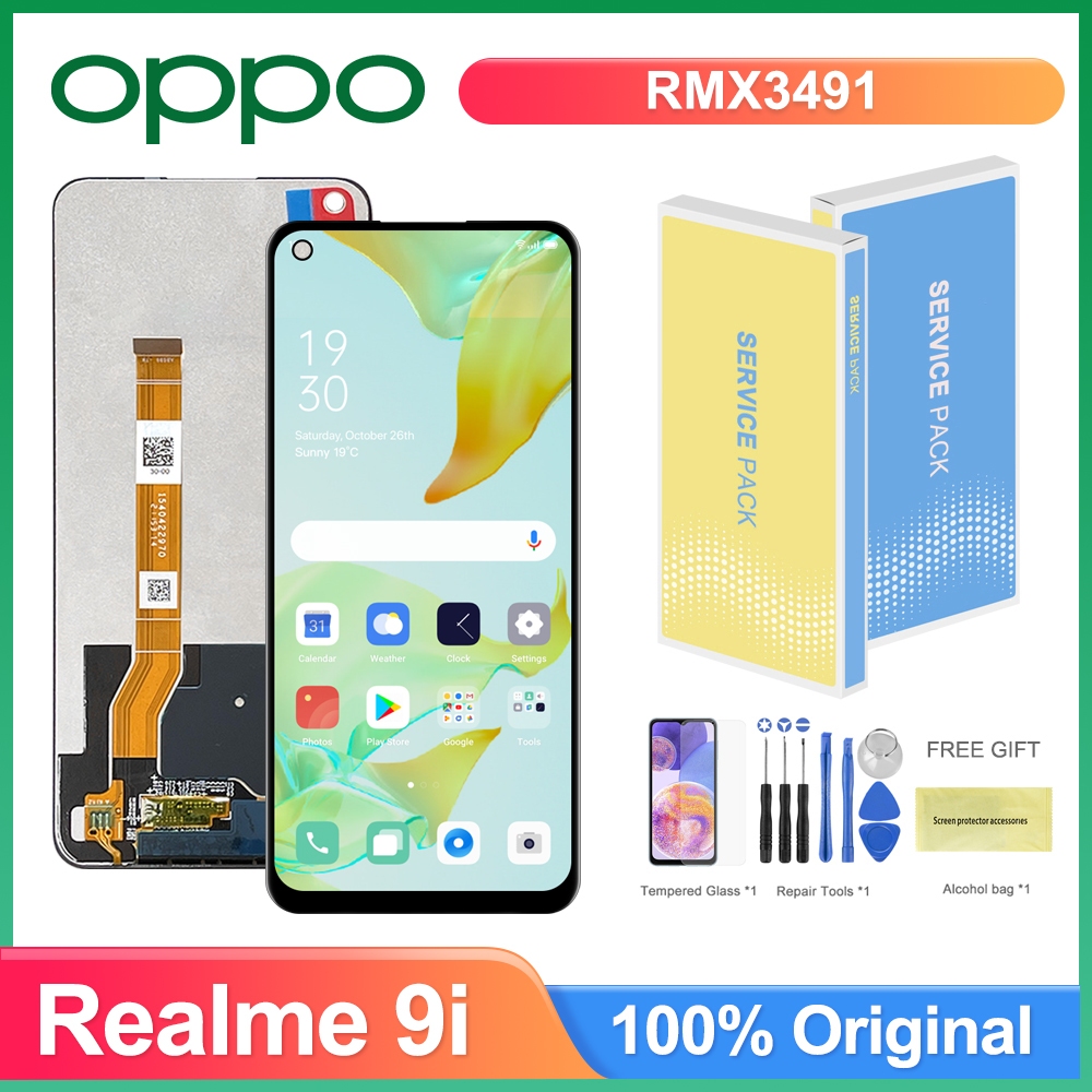 For Realme 9i RMX3491 LCD Dispaly Touch Screen Digitizer With Frame ...