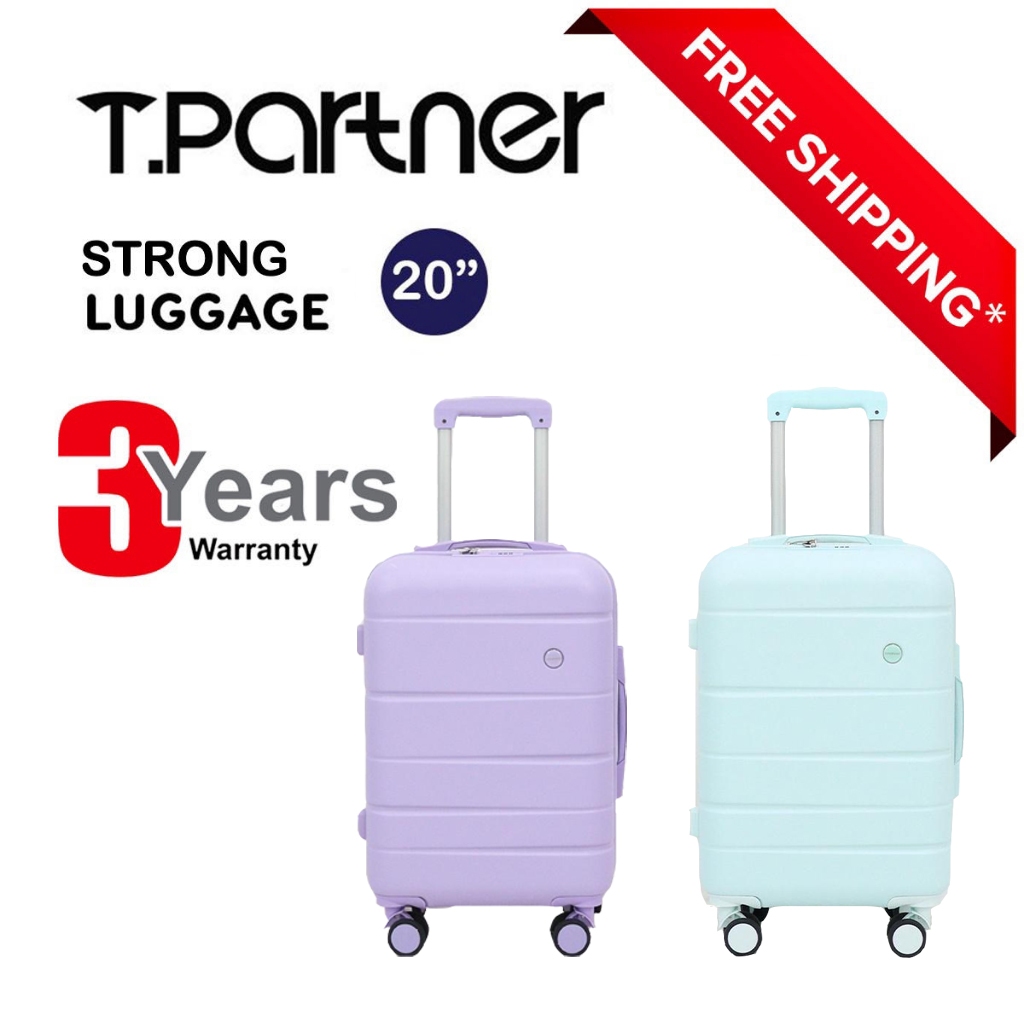 Tpartner 20" Strong Luggage Eco Series 4 Weels 360 Rotation 7 Colors