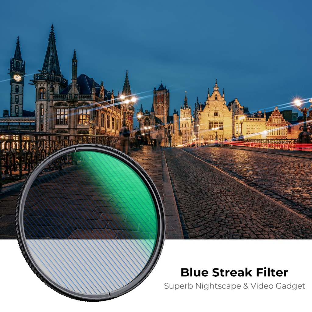 K&F Concept Blue Streak Effect Lens Filter (2mm) 28-layer anti