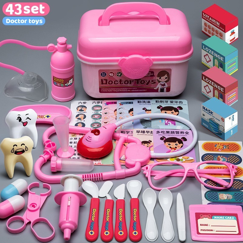 Doctor Set Toys for kids Medical Box Nurse Stethoscope Injection Girl ...