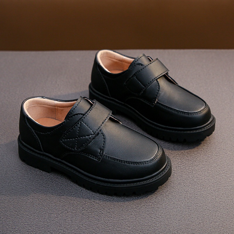 27 42 Kids Boys Black Shoes School Leather Shoes for Kids Boys and Girls Unisex Shopee Philippines