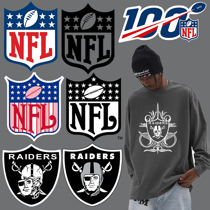 Las Vegas Raiders Heat Transfer Sticker NFL Logo T-shirt DIY Decoration ...