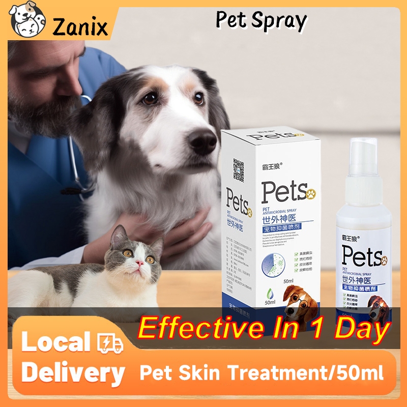 Zanix.Anti Tick And Flea For Dogs Pet Spray Itching Allergy Wound Mite