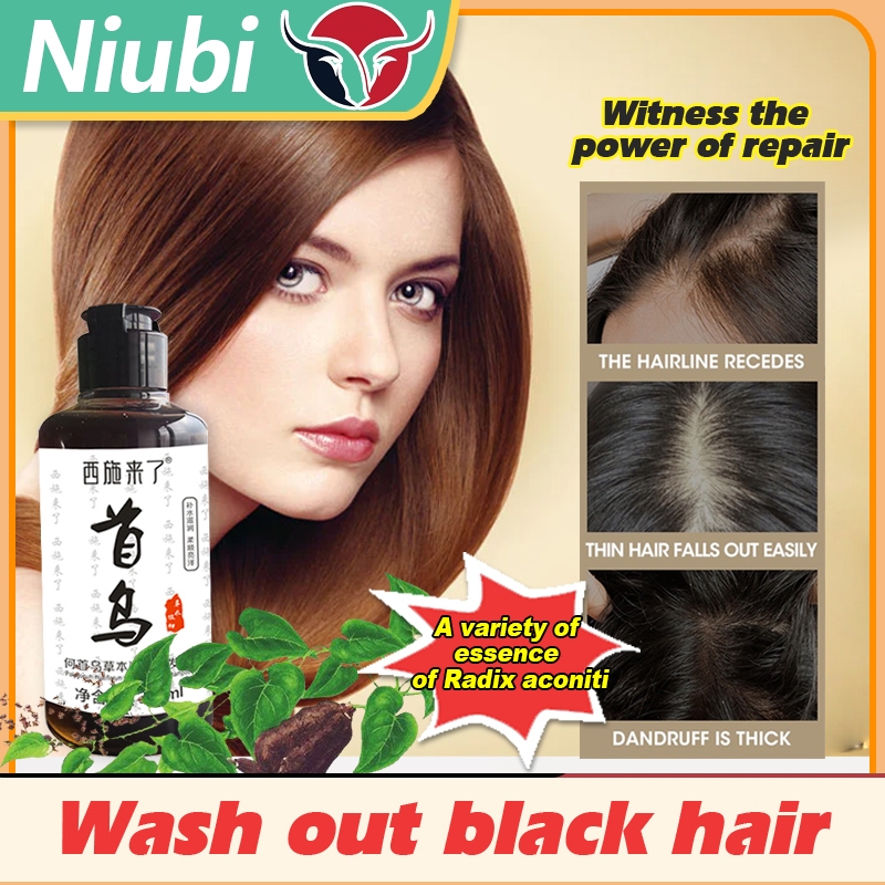 Turn black hair in seconds NB ginger shampoo hair blackening shampoo