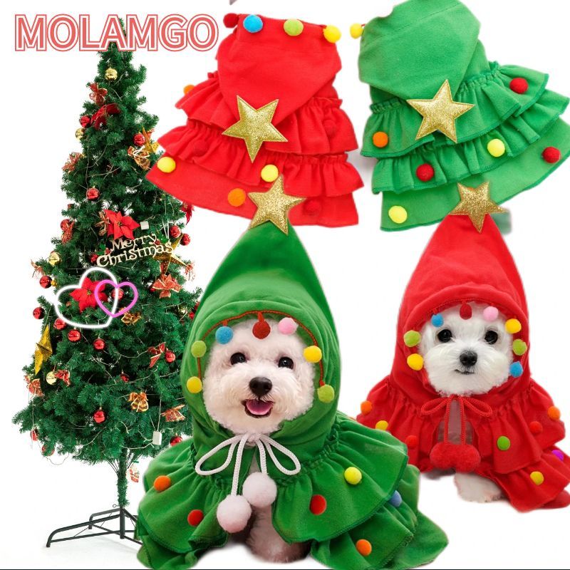 Christmas Dog Dress For Small Dogs - Red Santa Coat With Bell & Bow For  Puppies & Cats (Size Small, Polyester Fleece) Holiday Pet Costume