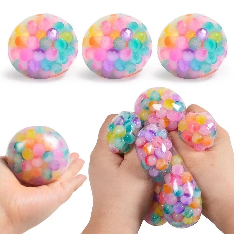 Colorful Squishy Stress Relief Squeeze Ball Fidget Toys | Shopee ...