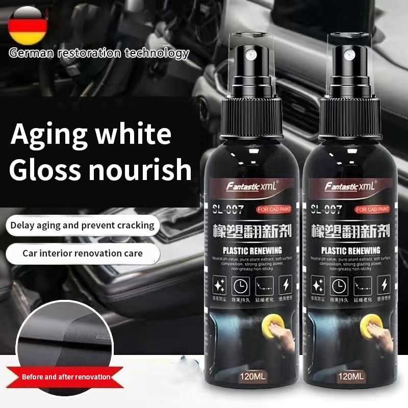 Crystal Coating For Car Plastic Parts - Agent De Protection Longue Durée Pour Plastiques Auto - Brillant Et Anti-UV (2 Pièces)