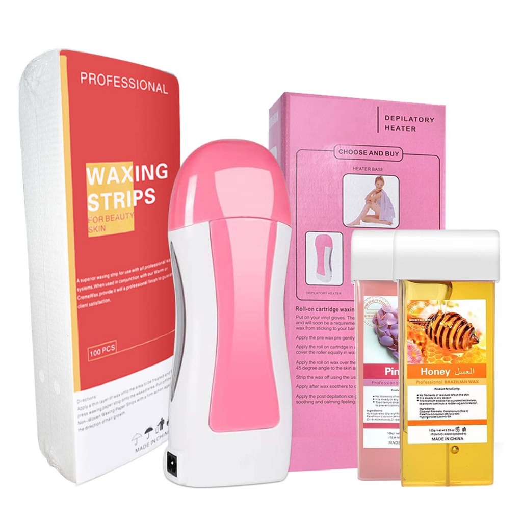 4 in 1 portable hair removal wax set soft wax removal hair PINK ...