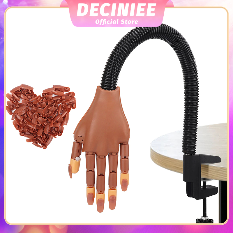 Practice Hand Nail Art Professional Manicure Training Hand with 100pcs ...