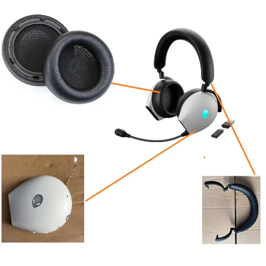 New Original Replacement Parts for Alienware AW920H Headphones,Ear Pads ...