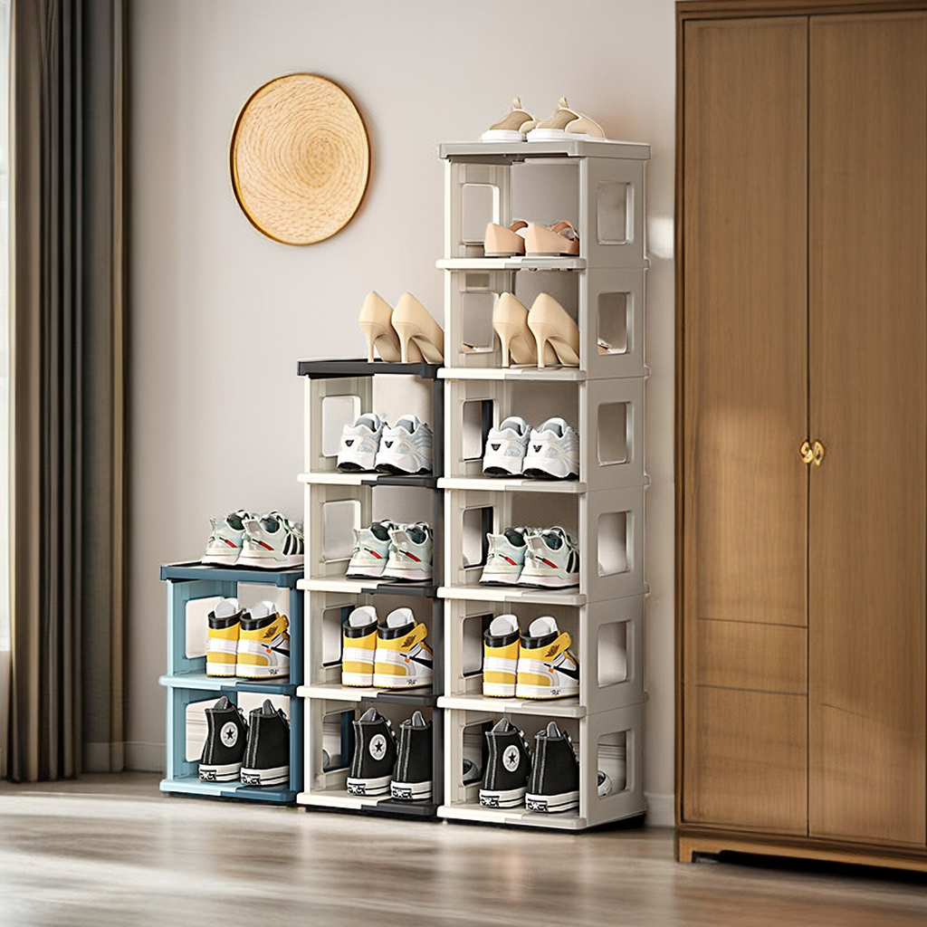 Installation Free Shoe Rack Durable Shoe Organizer, Compact Shoe Storage  Rack Shelf for Front Door Entrance, Free Standing 5/7 Tier Shoe Cabinet