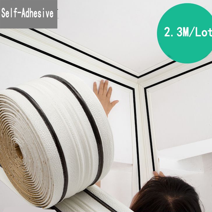 230CM/Strip Self Adhesive Wallpaper External Corner Top Corner Line 3D