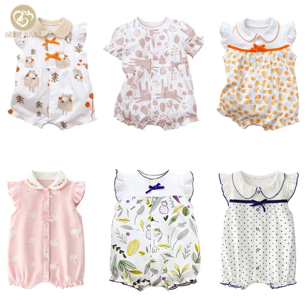 Floral Baby Girl Cotton Ruffle Sleeveless Onesies Romper Newborn