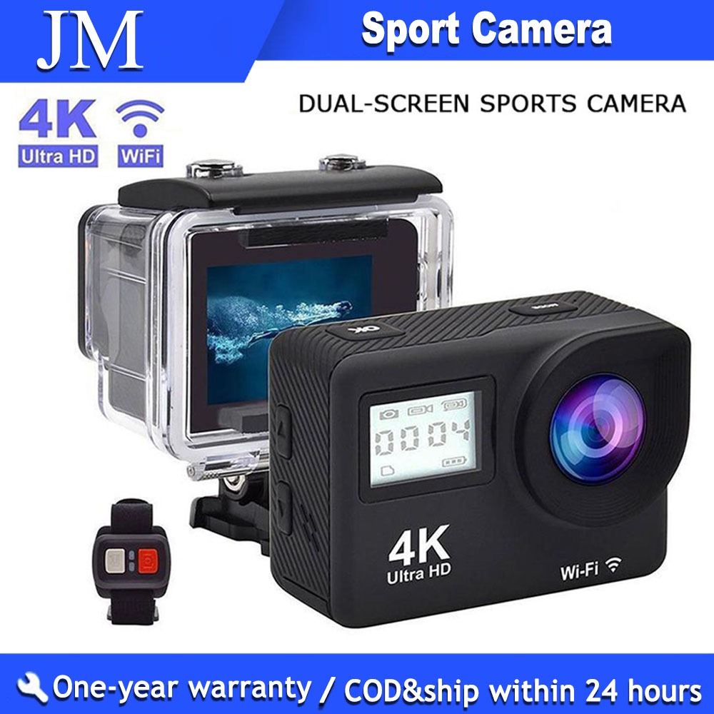 【cod•jm】4k 1080p Hd 2'' Dual Screen Sport Action Camera Dv Wifi 