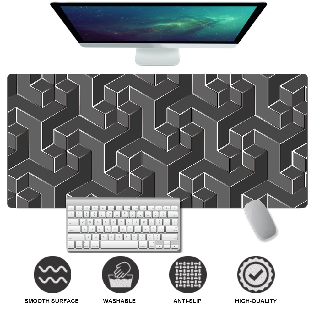 Geometric pattern Mousepad Extended Large Gaming Mouse pad Deskmat ...