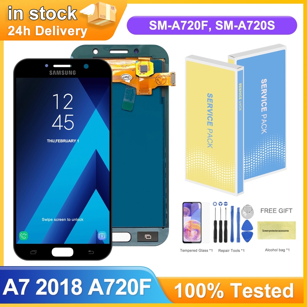 Super AMOLED Samsung Galaxy A7 2017 LCD Display Touch Screen Digitizer ...