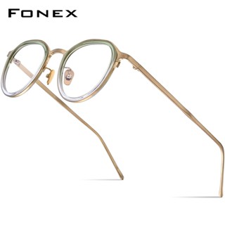 FONEX Acetate Titanium Glasses Frame Men 2023 New Simple Retro Square Eyeglasses Women Eyewear IE 011 Shopee Philippines