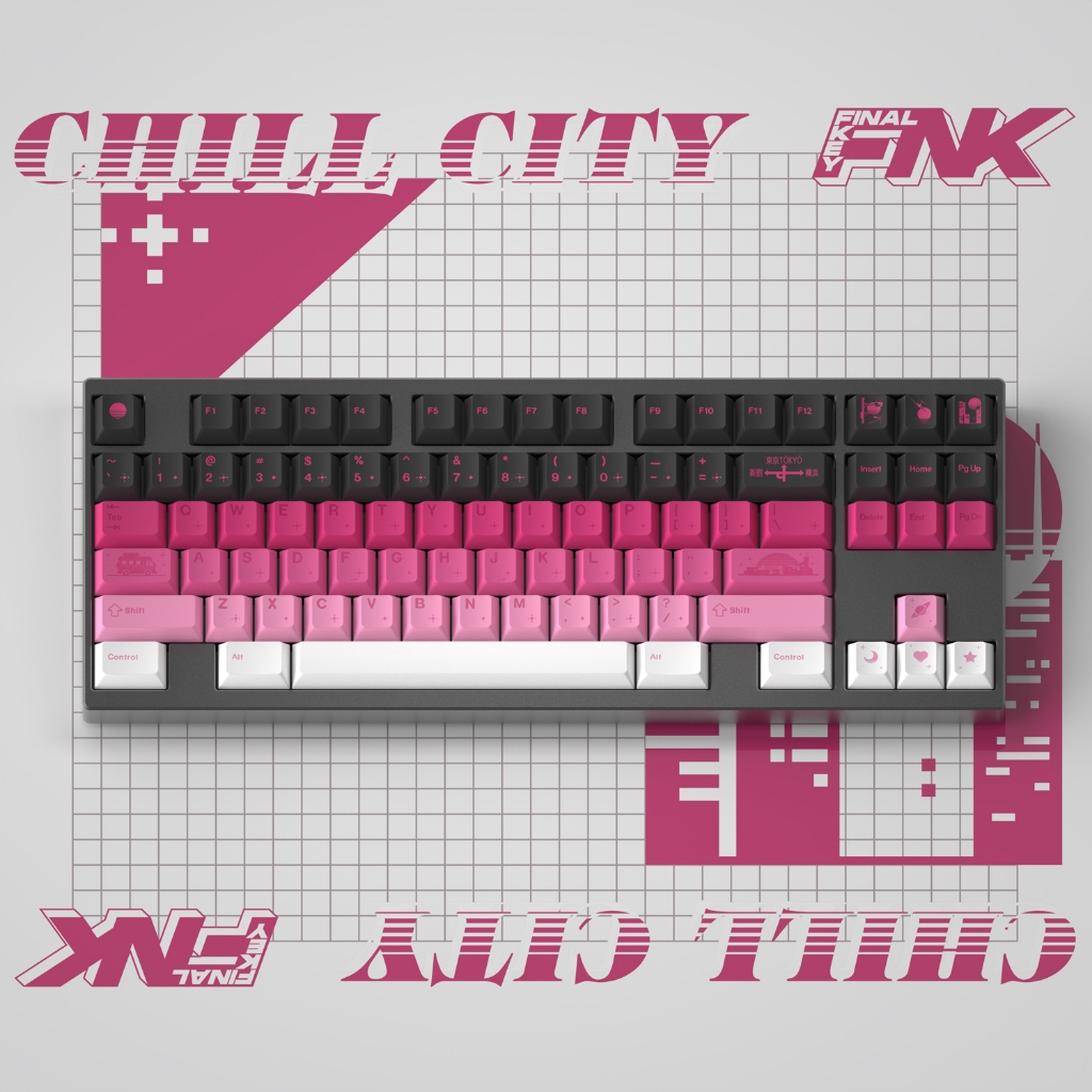Finalkey Chill City Keycaps Set mechanical keyboard keycaps custom ...