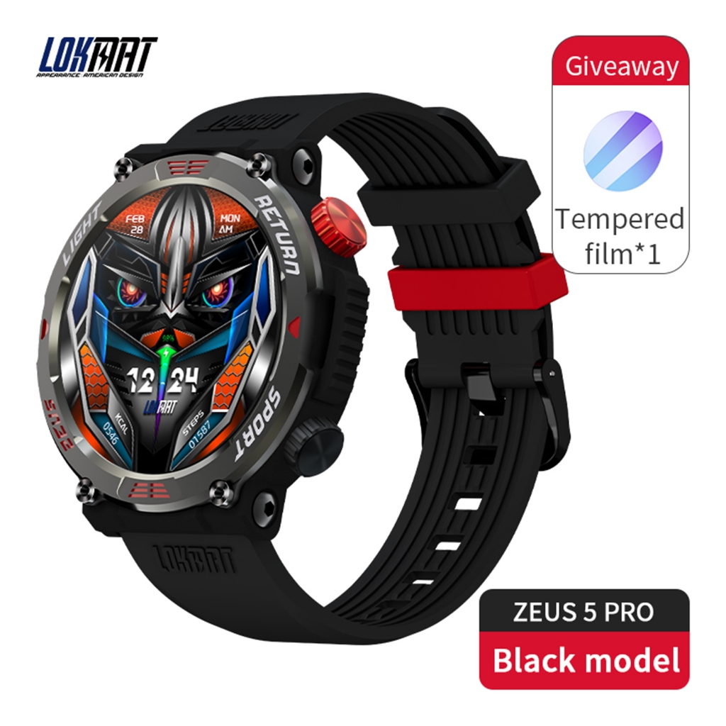 LOKMAT ZEUS 5 Pro Outdoor Sports Smartwatch Compass LED Lighter Health ...