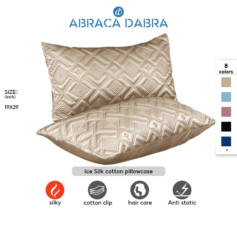 Abraca Dabra 1PC/set Premium Luxury Wash Silk Pillowcase Smooth Pillow