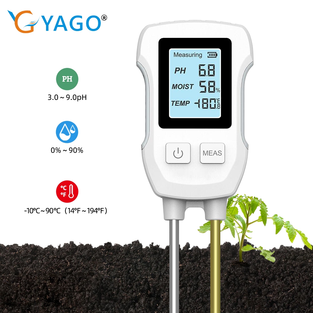 RCYAGO 3 in 1 Soil Tester Double Probe Soil Meter High-Precision Soil ...