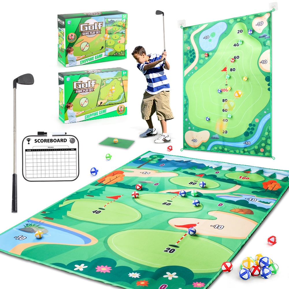 Golf Chipping Game Practice Training Set with 20 Grip Balls ad Velcro