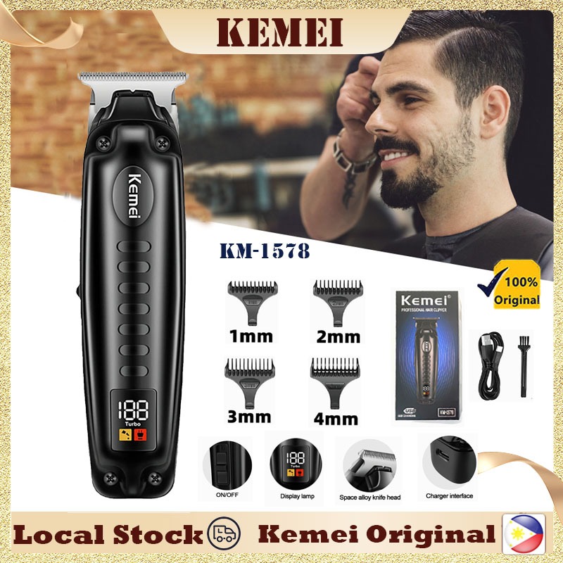 Kemei Hair Clipper Professional LCD Electric Hair Clipper For Men Razor ...
