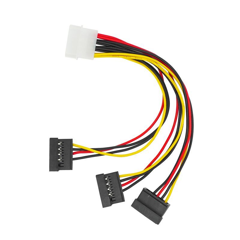 Ide Mechanical Solid State Drive Power Cord Large 4pin Male to SATA 15p ...