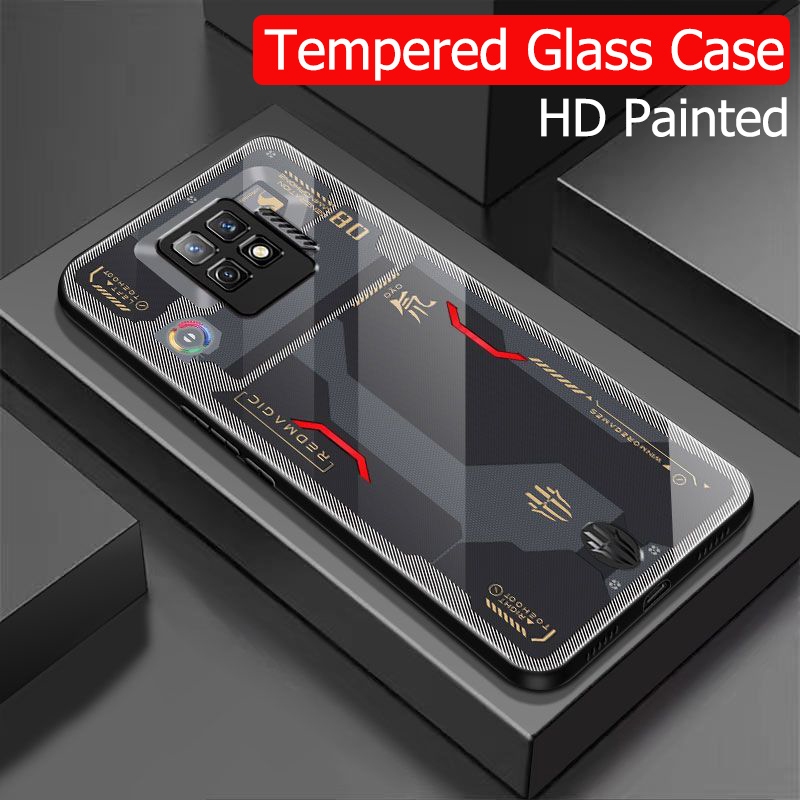 For Nubia Red Magic 7 Case Full Protected Glass Phone Case For Red ...