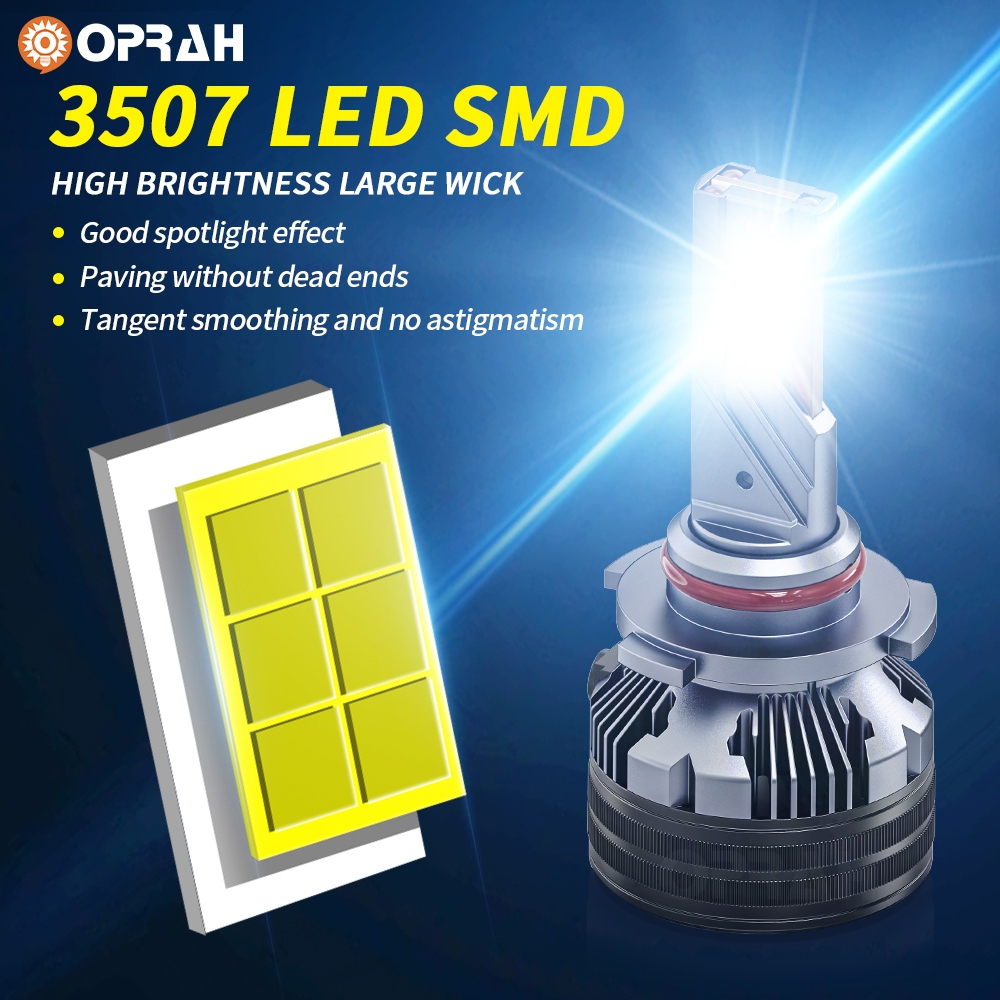 Oprah 2pcs S85 190W High Power Super Bright H4 LED Headlight 3570 ...