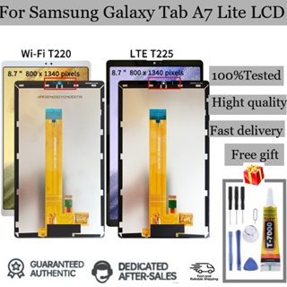  Black Tablet Full LCD Digitizer Touch Screen Assembly Screen  Frame Replacement for (WiFi Version) Samsung Galaxy Tab A7 Lite Tab A7 Lite  Wi-Fi SM-T220 8.7 with Tool Kit : Electronics