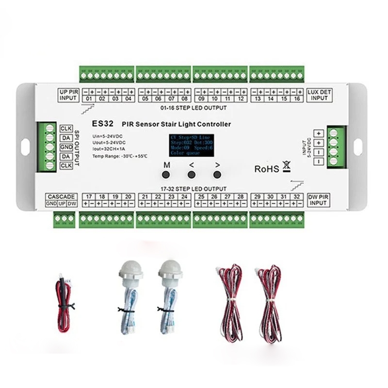 PIR Motion Sensor Light Controller ES32 12V 24V Single Color RGB Pixel ...