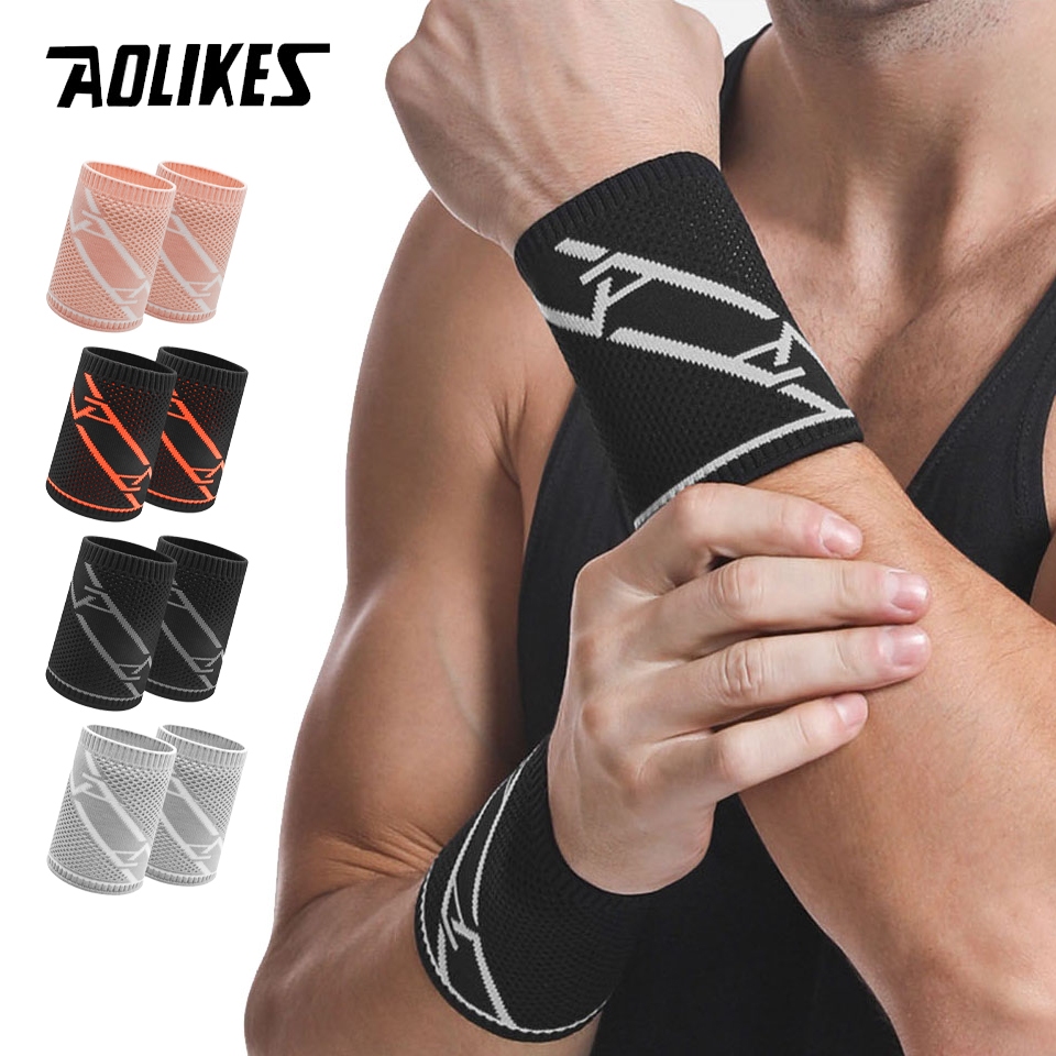 AOLIKES 1PCS Wrist Band Support Elastic Breathable Knitted Fabric - View #3