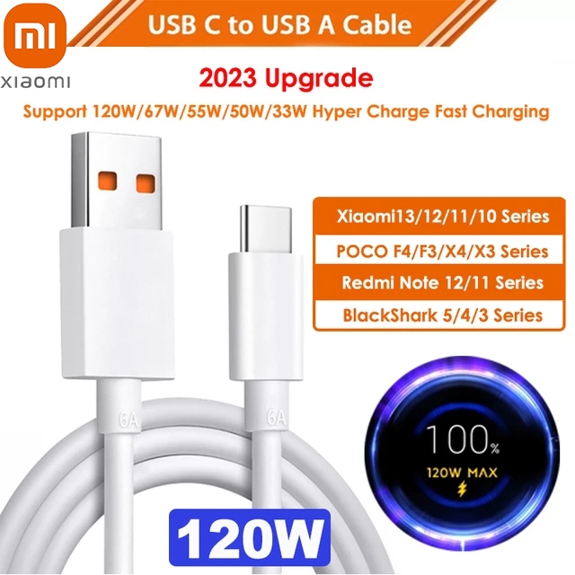 Xiaomi 67W Quick Wall Charger Adapter USB-C 6A Cable Redmi Note 10/11/12  Pro K60