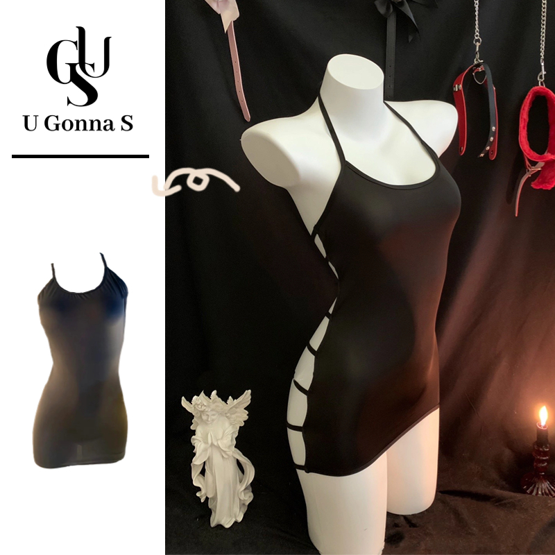 U Gonna S Lingerie for Women Night Out Dress Party Night Dress Nightwear 3  Colors Chiffon Halter One Piece Body for Sex for Romantic Deep V Clubwear  Naughty Slutty