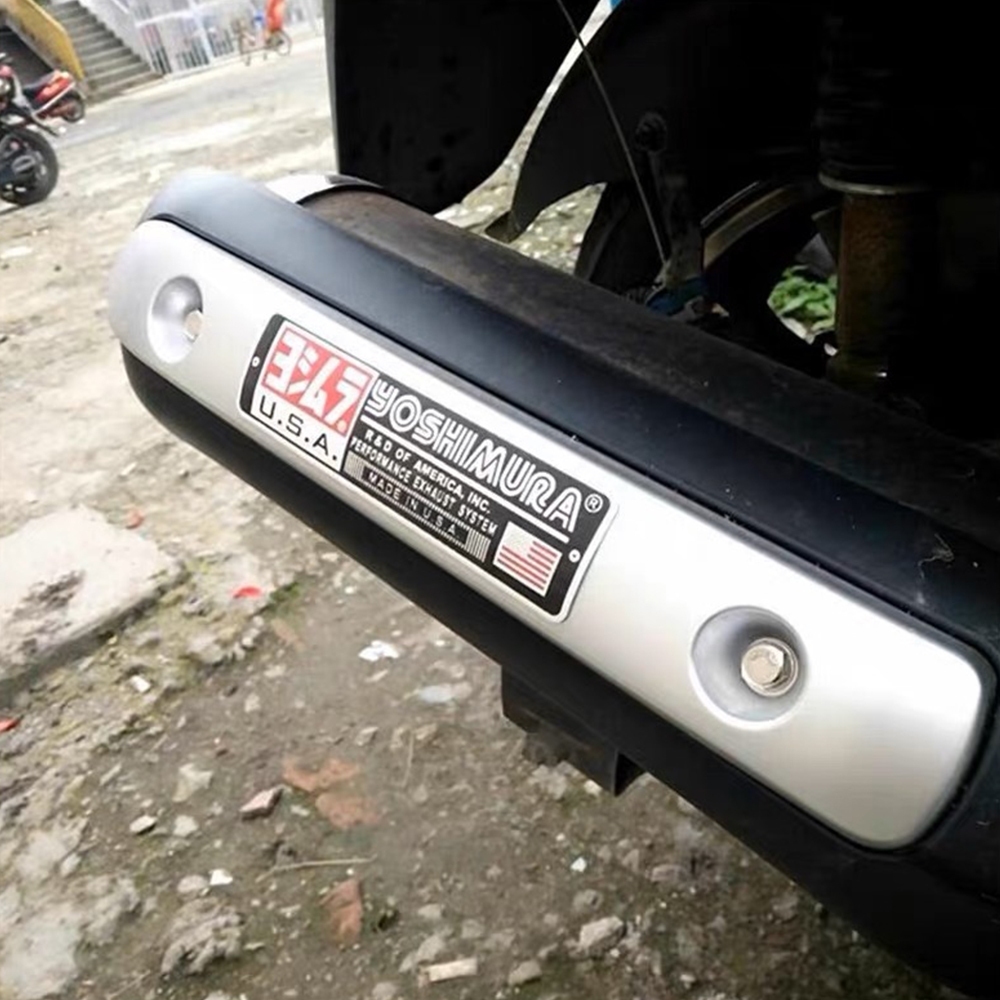 3D Aluminium Material Decal Waterproof Motorcycle Muffler Sticker ...