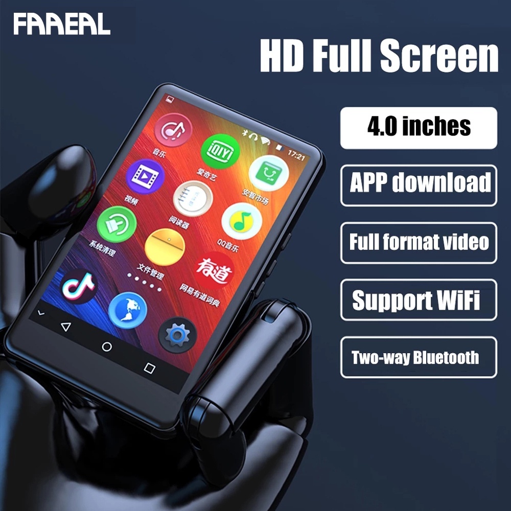 FAAEAL RUIZU H6 Android WiFi Bluetooth MP3 Player 4 Inch Touch Screen  Protable Music Video MP4 Player With Built In Speaker FM Radio Recorder  Ebook APP Download | Shopee Philippines