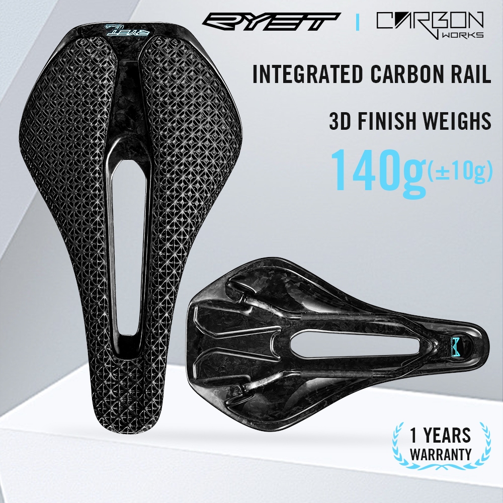 RYET 3D Printed Bicycle Saddle Ultralight Carbon saddle 140mm 105g Bike ...