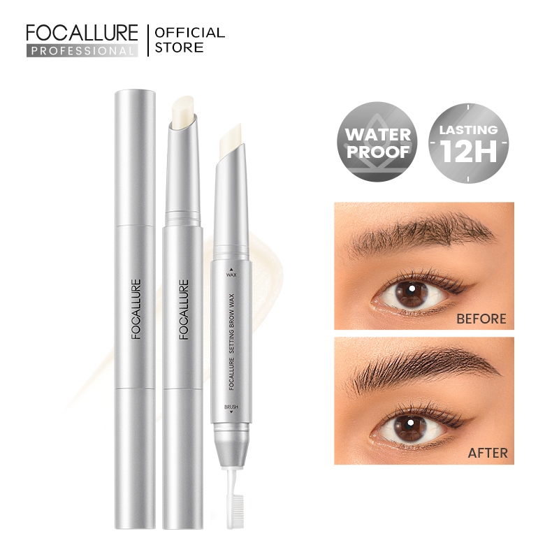 Focallure Pro-set Eyebrow Wax Pencil 2-in-1 Built-in Brush Lasting ...