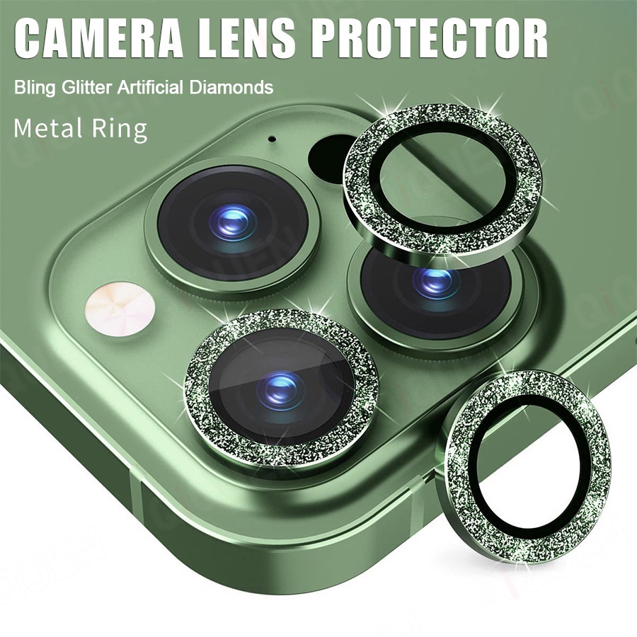 2 Pack IPad 11 A16 2025 Camera Lens Protectors - Glitter Pink Bling Cover With 9H Hardness