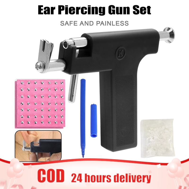 Ear Piercing Set Ear Piercing Tool Set 98pcs Ear Studs Steel Ear Nose ...