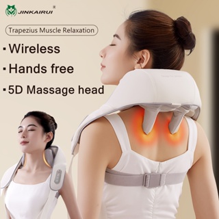 Neck Shoulder Massager 3D Heads Electric Wireless Heated Massage