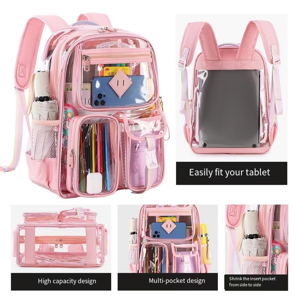 Transparent college bag sales