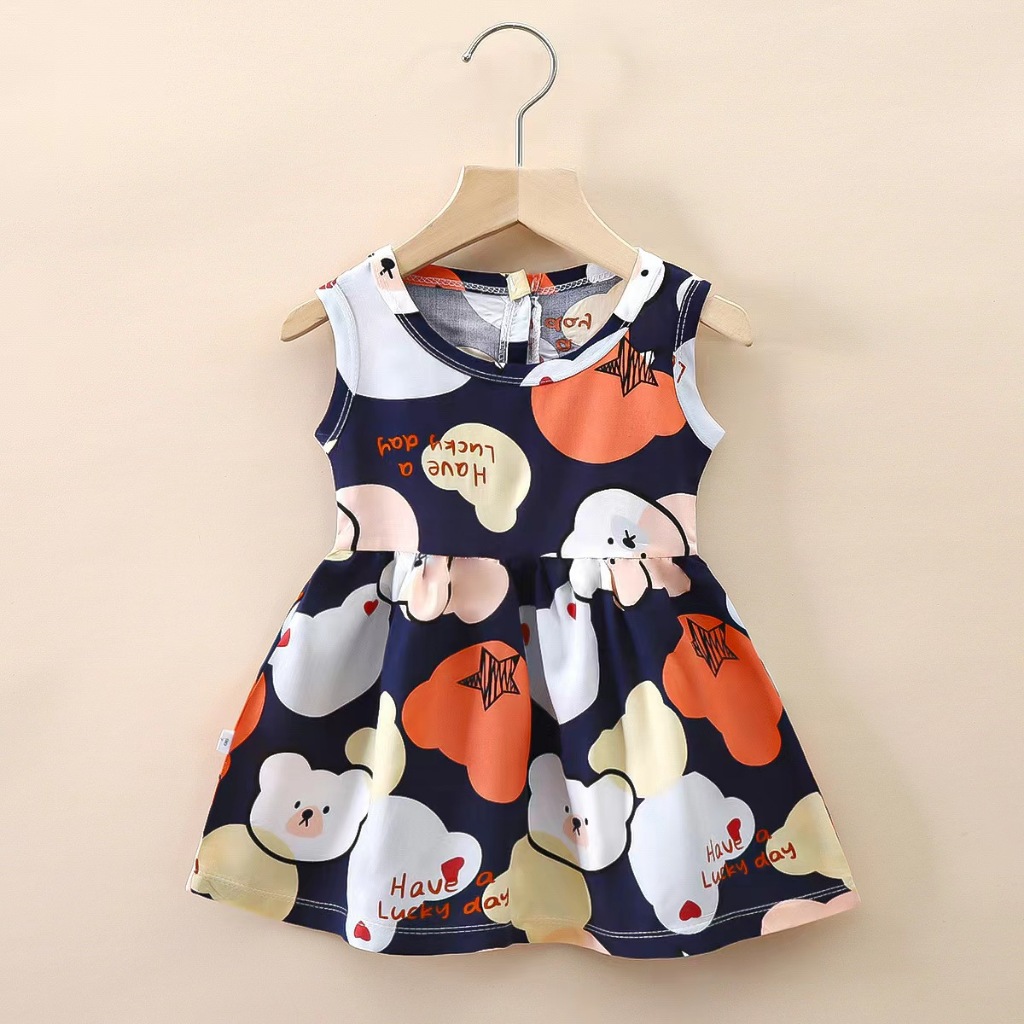 Baby Dress For Girls Skirt For Kids Cute Sleeveless Dress 1-5Years Girl ...