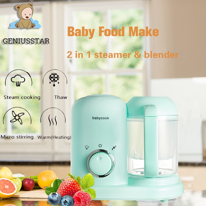 Baby food outlet processor and steamer